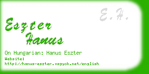 eszter hanus business card